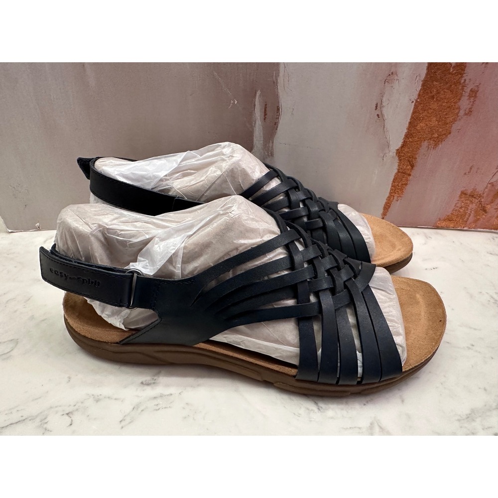 Easy Spirit Mar Womens Woven Leather Slingback Sandals Sz 9.5M Comfort Adj New - Picture 8 of 12